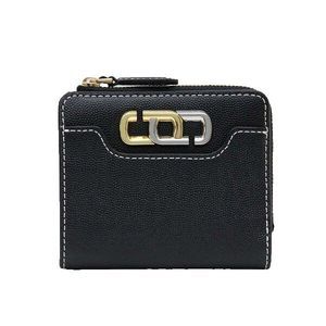 Marc Jacobs J Link Black Two Tone Mini Compact Womens Zip Wallet New GL02303043